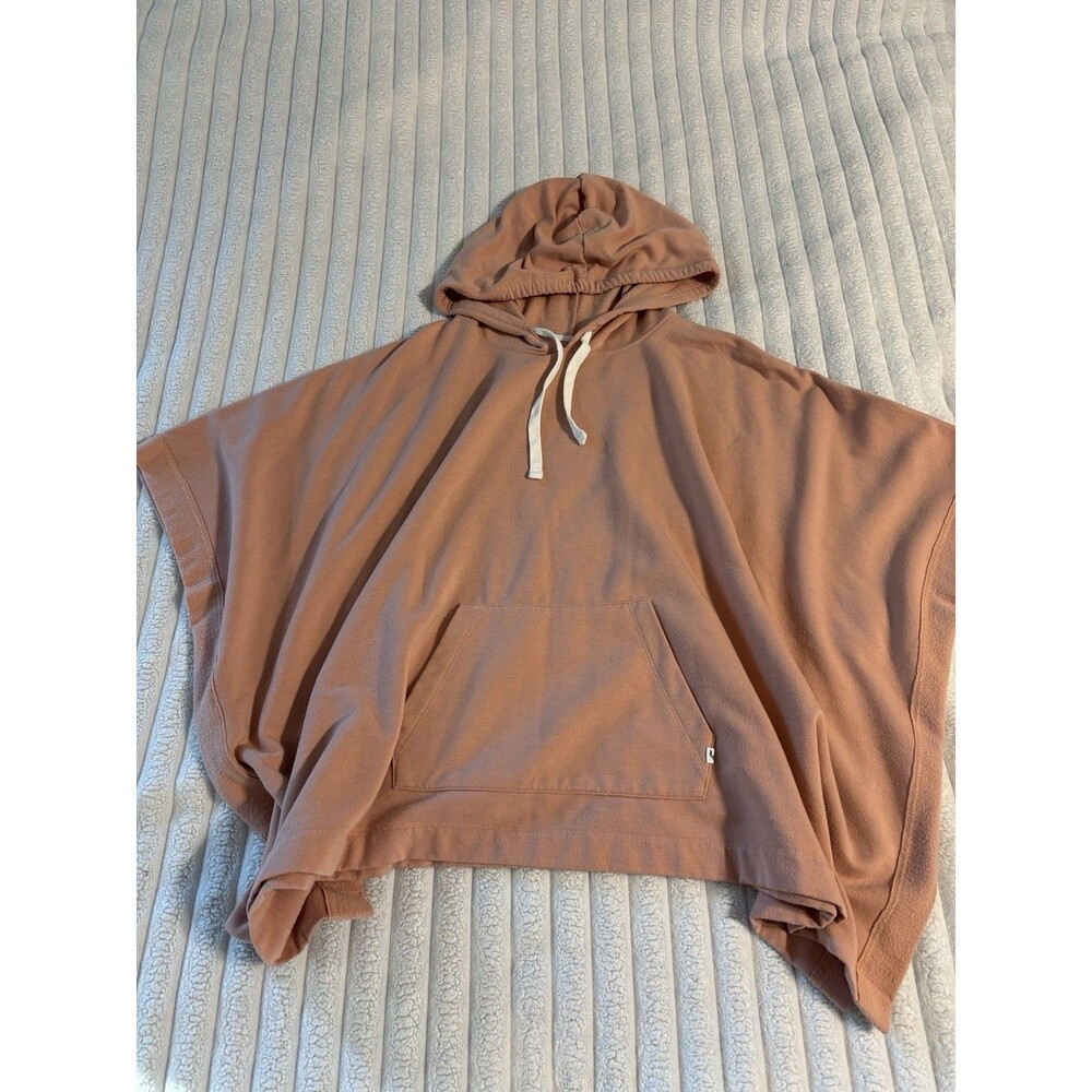 Koolaburra Ugg Brushed Back Hooded Poncho Womens XL Peachy Coral Transition Fall